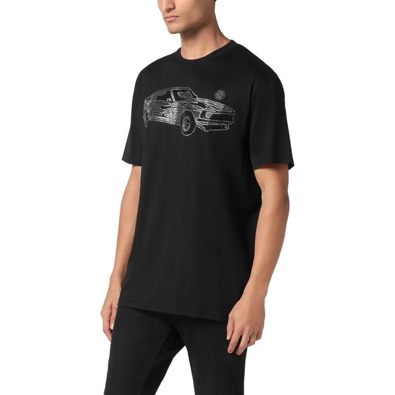 Philipp Plein T-Shirt T-Shirt Racing Mit Schmucksteinen schwarz(Image 3)