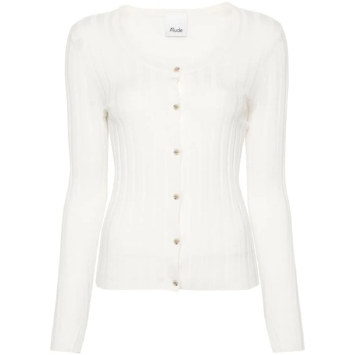 Allude Strickjacke Wool Cardigan White