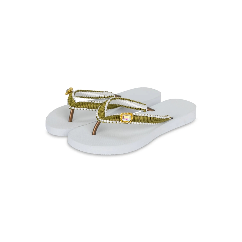 UZURII Flip Flops flip flop Green Macrame Switch weiss(Image 8)