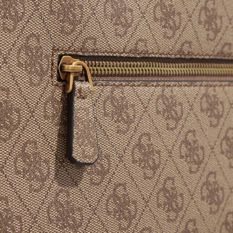 Guess Shopper Silvana Girlfriend Tote Latte Logo/Brown(Image 4)