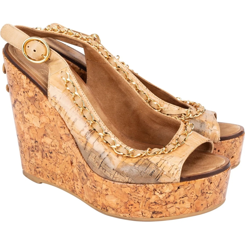 Chanel Espadrilles Chanel Cork CC Espadrilles Shoes (36,5) mehrfarbig