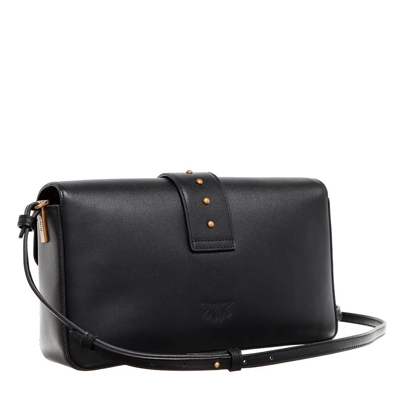 Pinko Tote Love One Classic Slouchy Fl Nero-Antique Gold(Image 6)