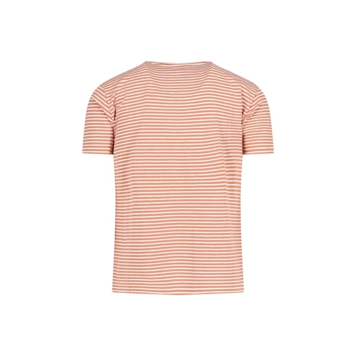 Tシャツ・カットソー VALENTINO GARAVANI 'Chez Valentino' stripes T-shirt Orange Valentino Garavani Chez' Striped T-Shirt – Orange Orange | T