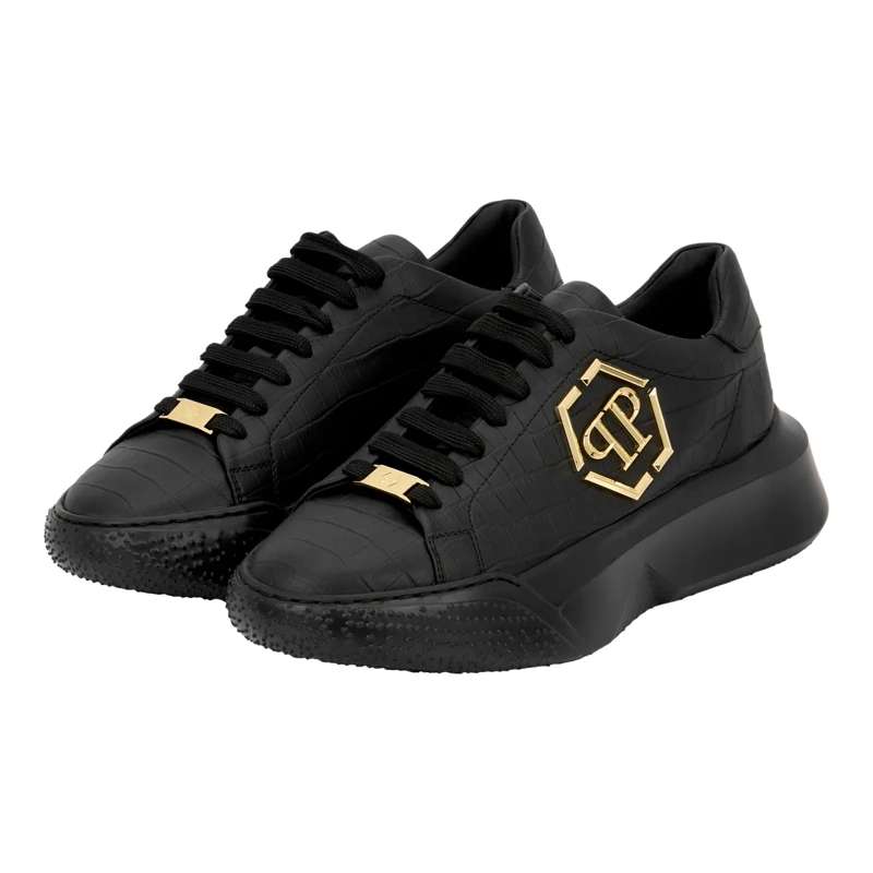 Philipp Plein Low-Top-Sneaker Crocco Godzilla Runner schwarz