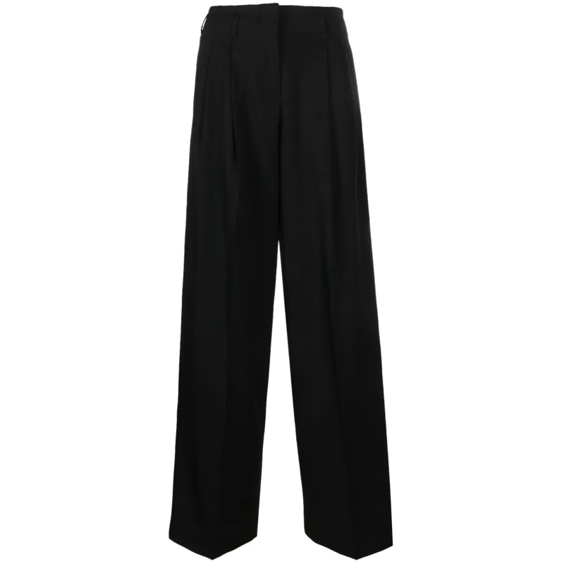Golden Goose  Wide-Leg Black Trousers With High Waist Black