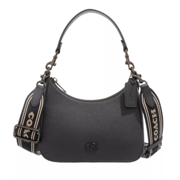 Coach Hobo Crossbody In Crossgrain Black Crossbody Bag