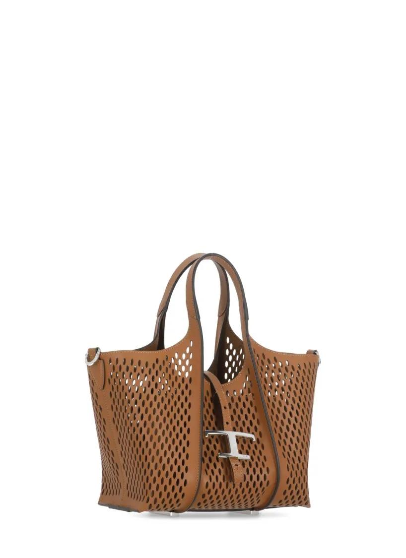 TOD'S Totes & shoppers Brown Shopping T Timeless Mini Bag in bruin