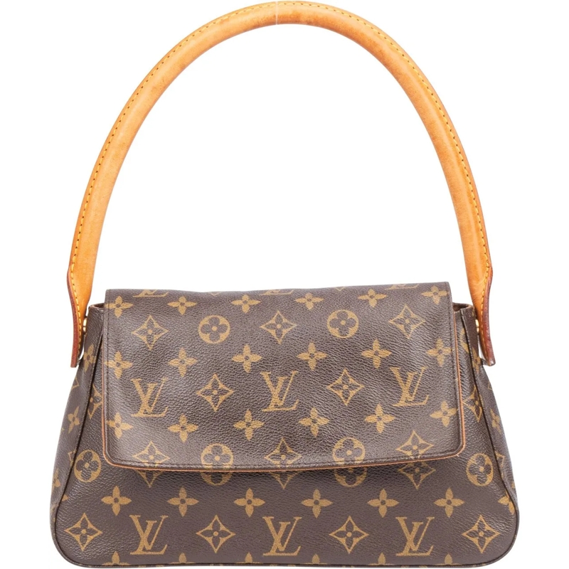 Louis Vuitton Tote Louis Vuitton Canvas Monogram Looping PM Handbag braun