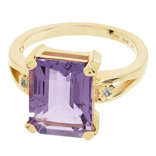 Anna + Nina Aurora Light Ring  Purple Solitaire Ring