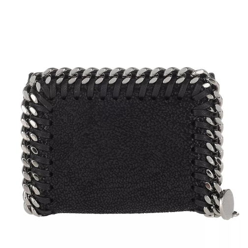 Stella McCartney Falabella Mini Wallet Leather Black Portemonnaie mit Zip-Around-Reißverschluss