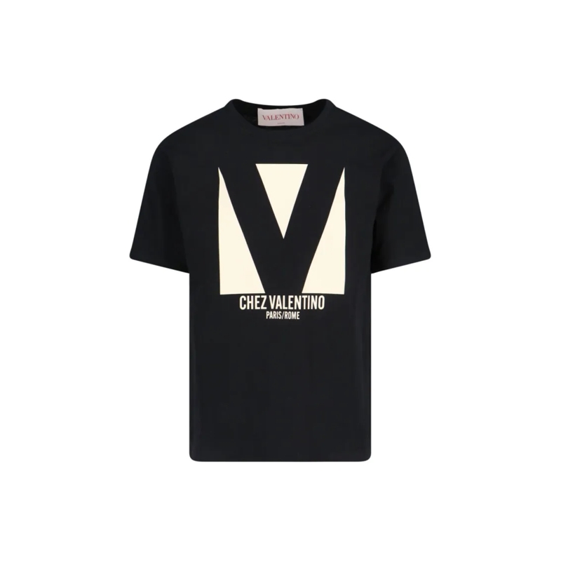Valentino Garavani T-Shirt "Chez" T-Shirt – Black Black