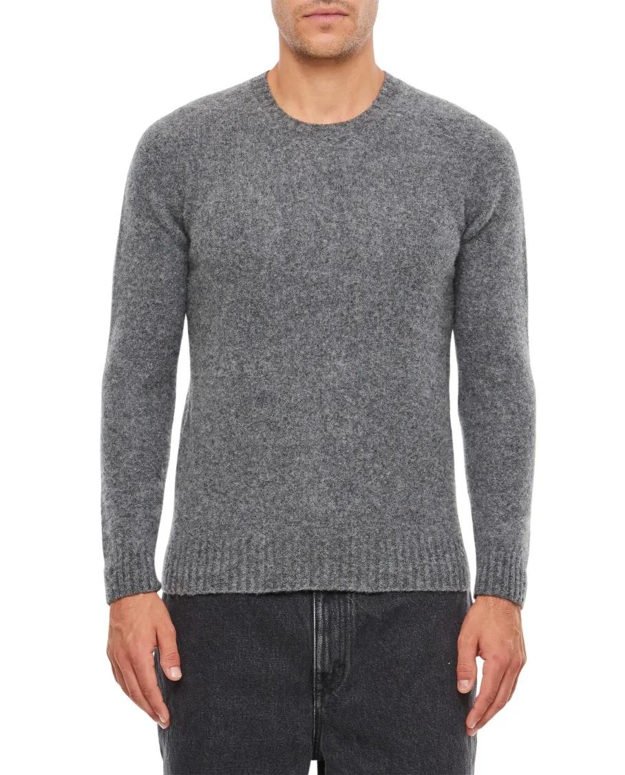 Drumohr - Crewneck Wool Sweater - Größe 48 - grau