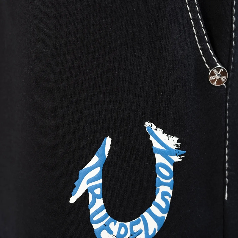 True Religion Hose Sweatpant Baggy Big T schwarz(Image 5)