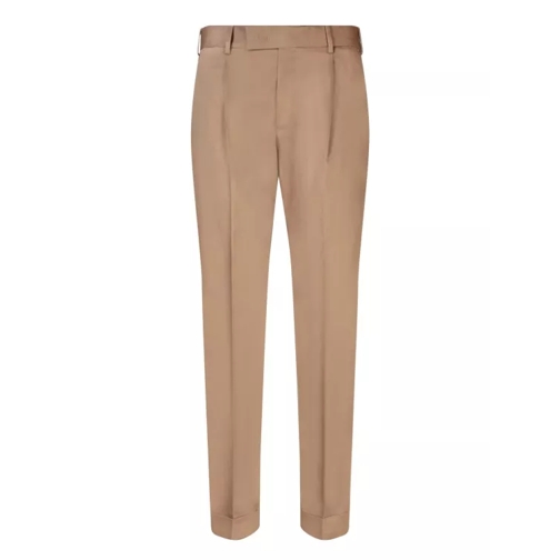 Pt Torino Cotton Trousers Brown 