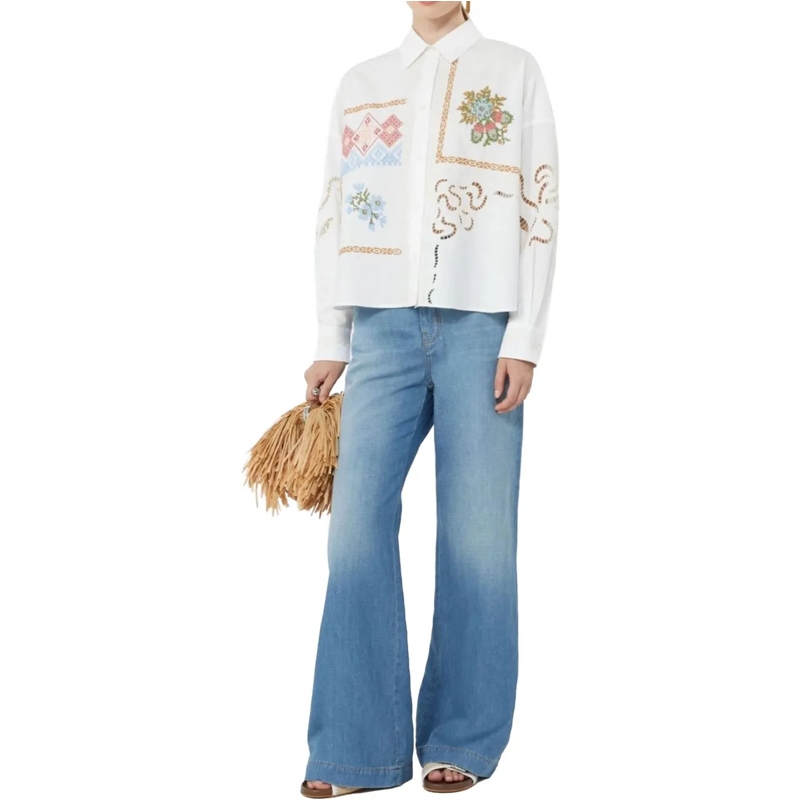 Max Mara Bluse Max Mara Weekend Wkdfonte Blouses Wit 261511102260 weiß(Image 2)
