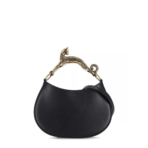 Lanvin Black Leather Hand Bag Black Satchel