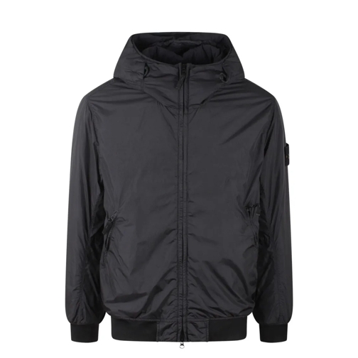 Stone Island Crinkle Reps Hooded Jacket Black Overgangsjas