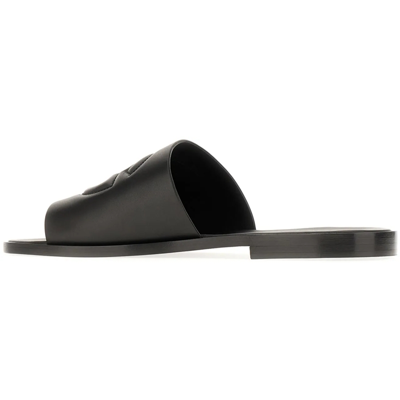 Dolce&Gabbana Hausschuhe Dolce&gabbana Black leather slippers schwarz(Image 3)