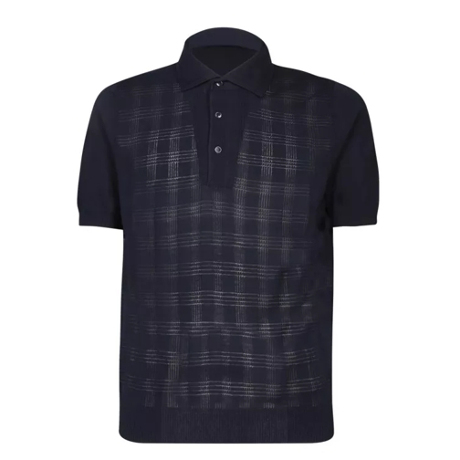 Lardini Cotton Polo Shirt Black 