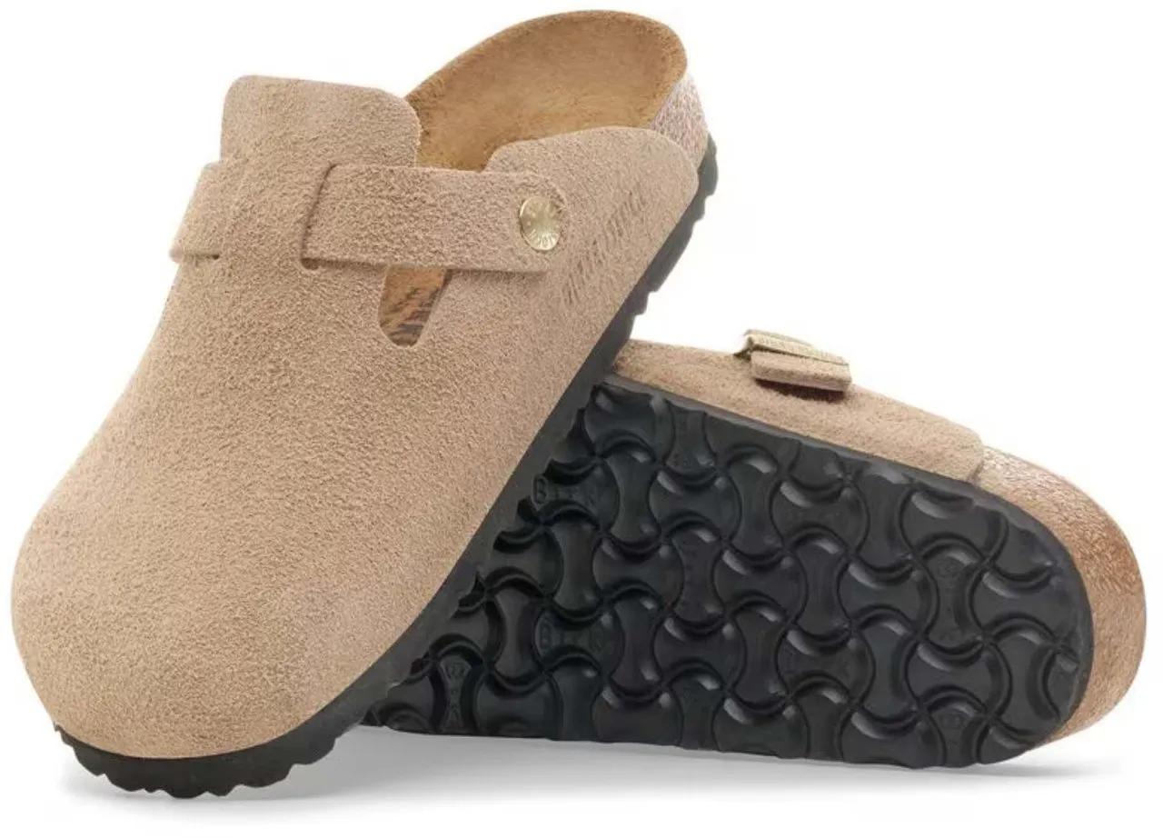 Thumbnail - Birkenstock Sandalen - Suede Slip-On Clog - Gr. 41 (EU) - in Beige - für Damen