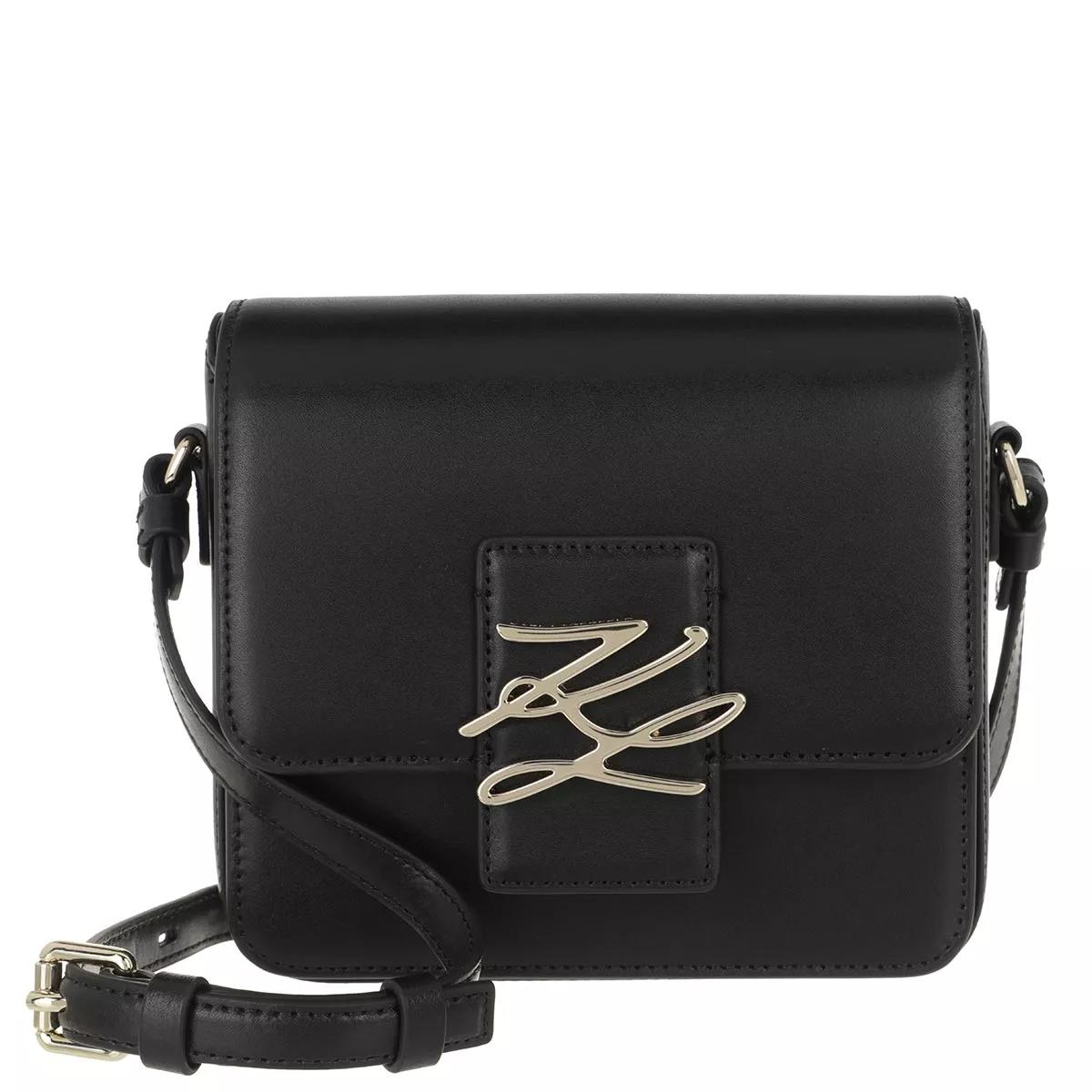 Karl Lagerfeld K/Autograph Crossbody A997 Black/Gold Crossbody Bag
