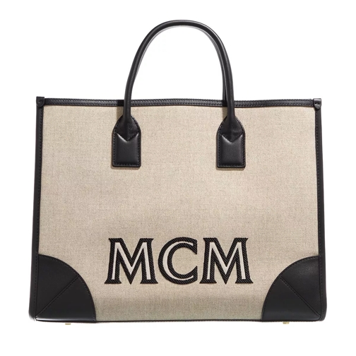 MCM Munchen Tote Large Black Rymlig shoppingväska