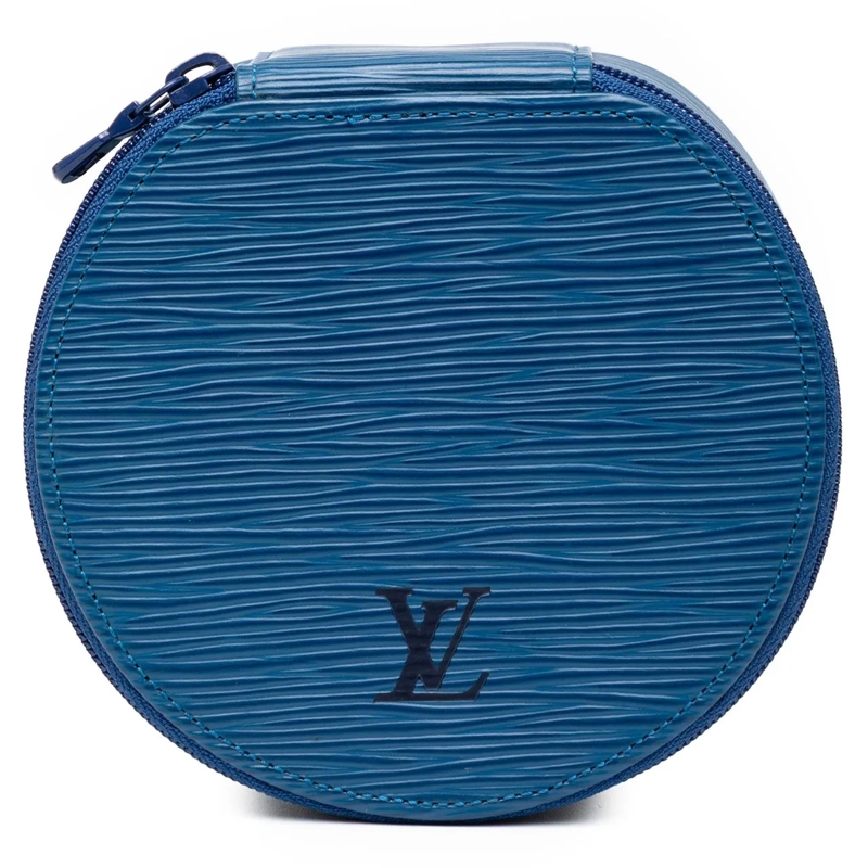 Louis Vuitton Geldbörse Epi Ecrin Bijoux Travel Jewelry Case blau