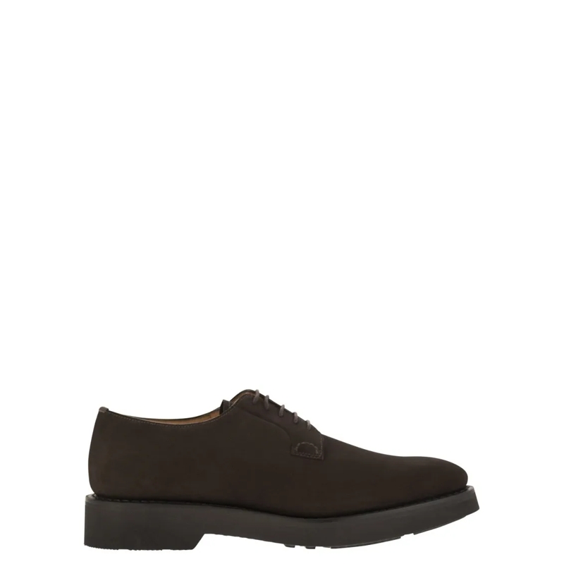 Church's Schnürschuhe Suede Calfskin Derby With Goodyear Construction Brown