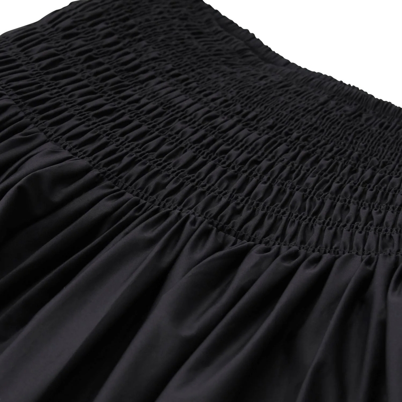 Self Portrait Maxirock Maxirock mit gesmoktem Bund schwarz(Image 3)