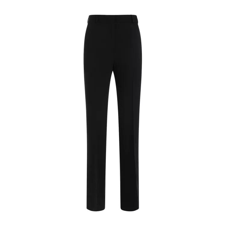 TOTEME - Black Belt-Looped Straight-Leg Pants - Größe 34 - black