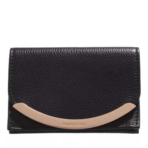 See By Chloé Lizzie Card Holder Black Flap Wallet