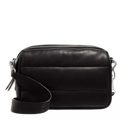 LES VISIONNAIRES Emily Puffy Leather Black Camera Bag