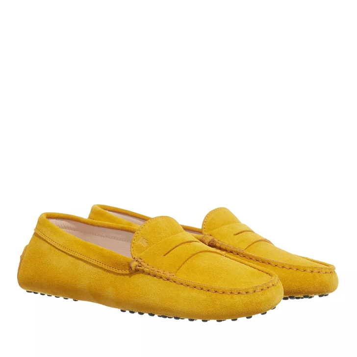 Yellow store driving moccasins