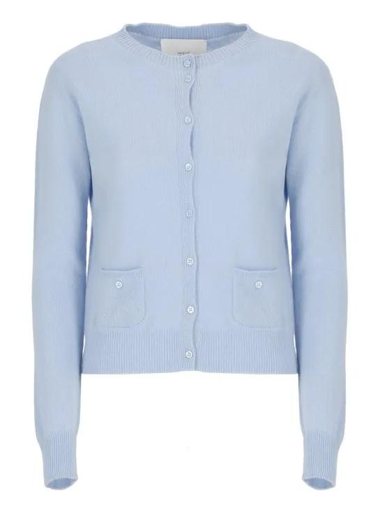 Vanise - Light Blue Vanisè Cashmere Cardigan - Größe 40 - blau