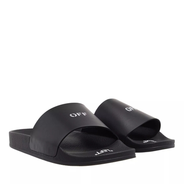 Men off outlet white slides