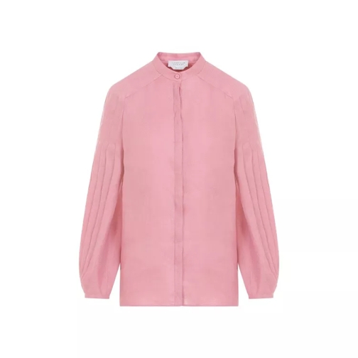 Gabriela Hearst Laetitia Pink Linen Blouse Pink 