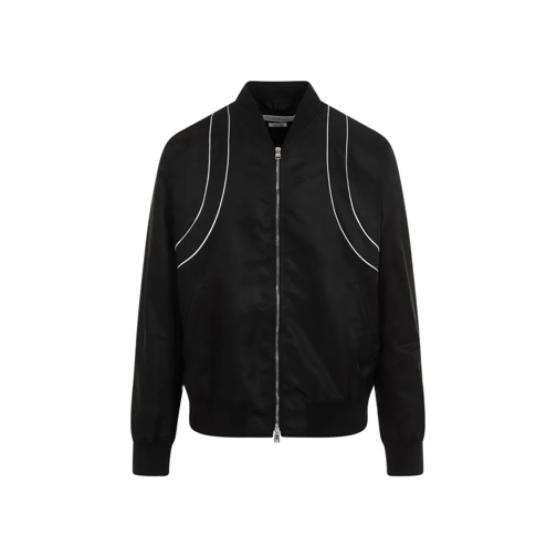 Alexander McQueen Bomberjacken Piping Harness Bomber Black