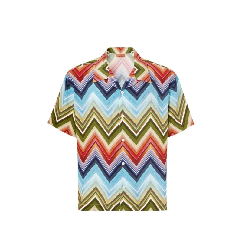 Missoni Hemd Short-Sleeved Casual Shirt Neutrals