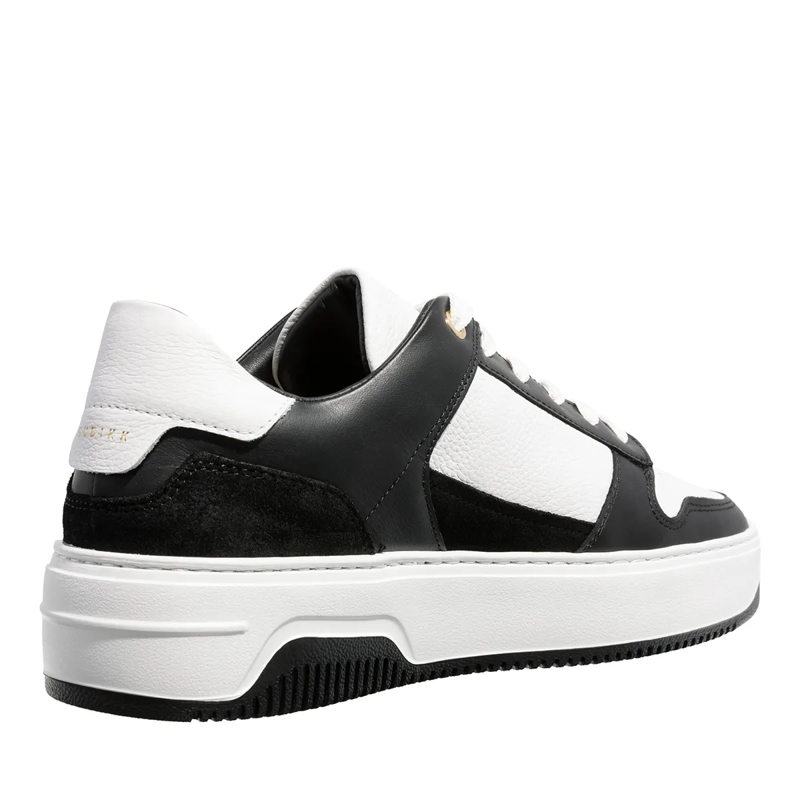 Nubikk Low-Top-Sneaker Basket Court (L) Black Leather-White(Image 3)