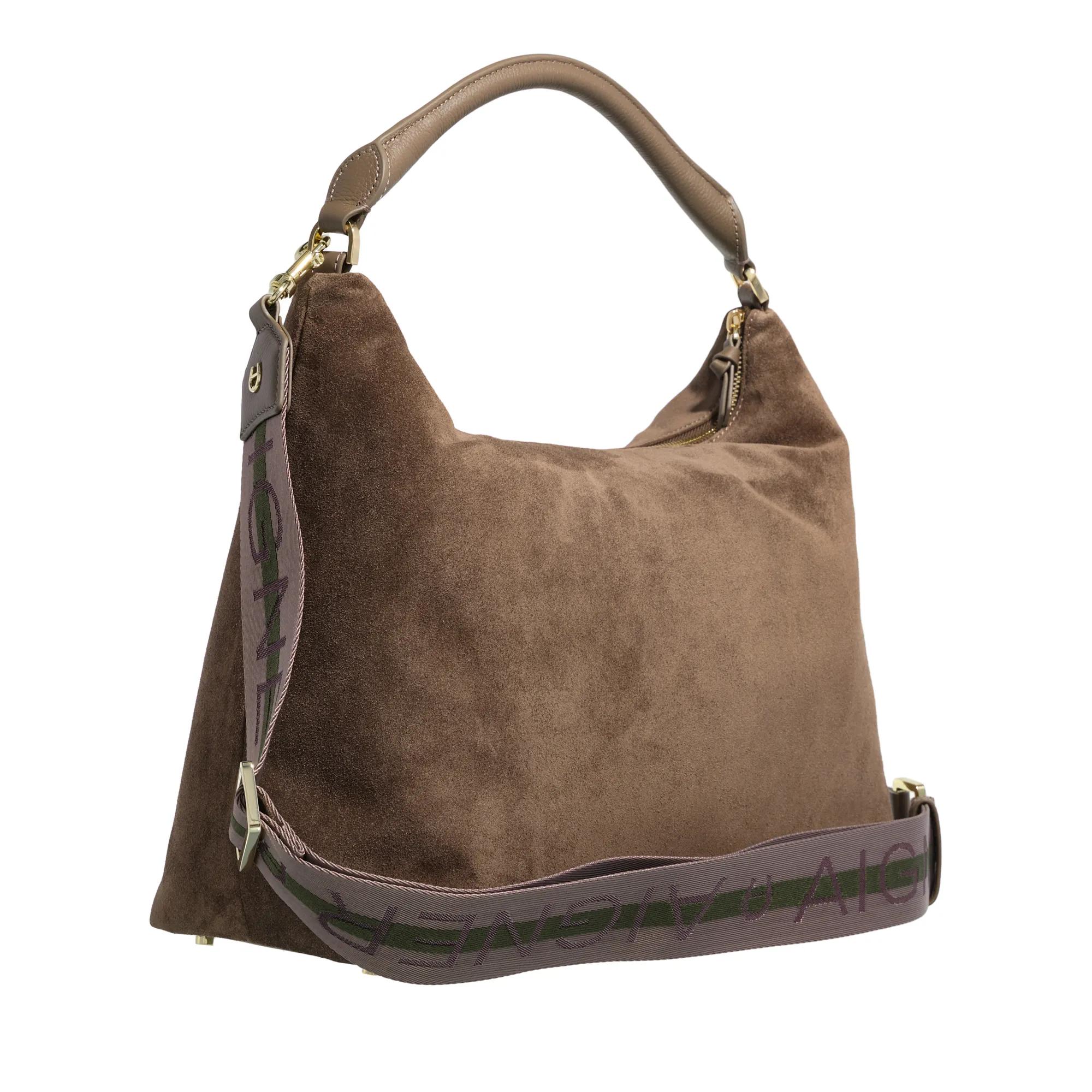 Aigner Stijlvolle Suède Handtas Brown Dames