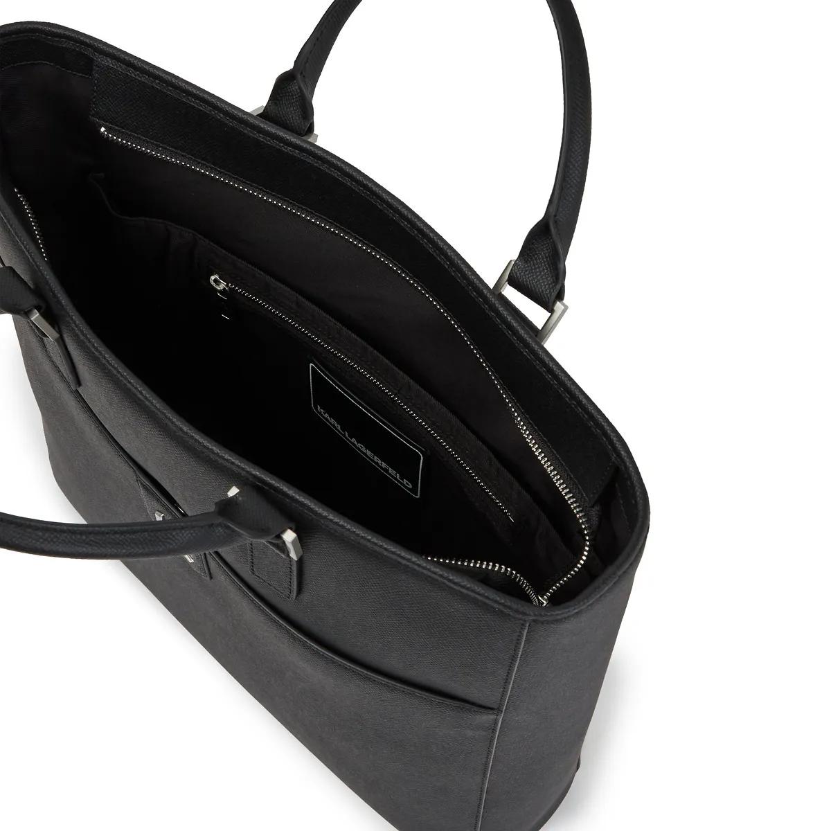 Thumbnail - Karl Lagerfeld Shopper - K/Monogram Tote Bag aus Leder - Gr. unisize - in Schwarz - für Damen