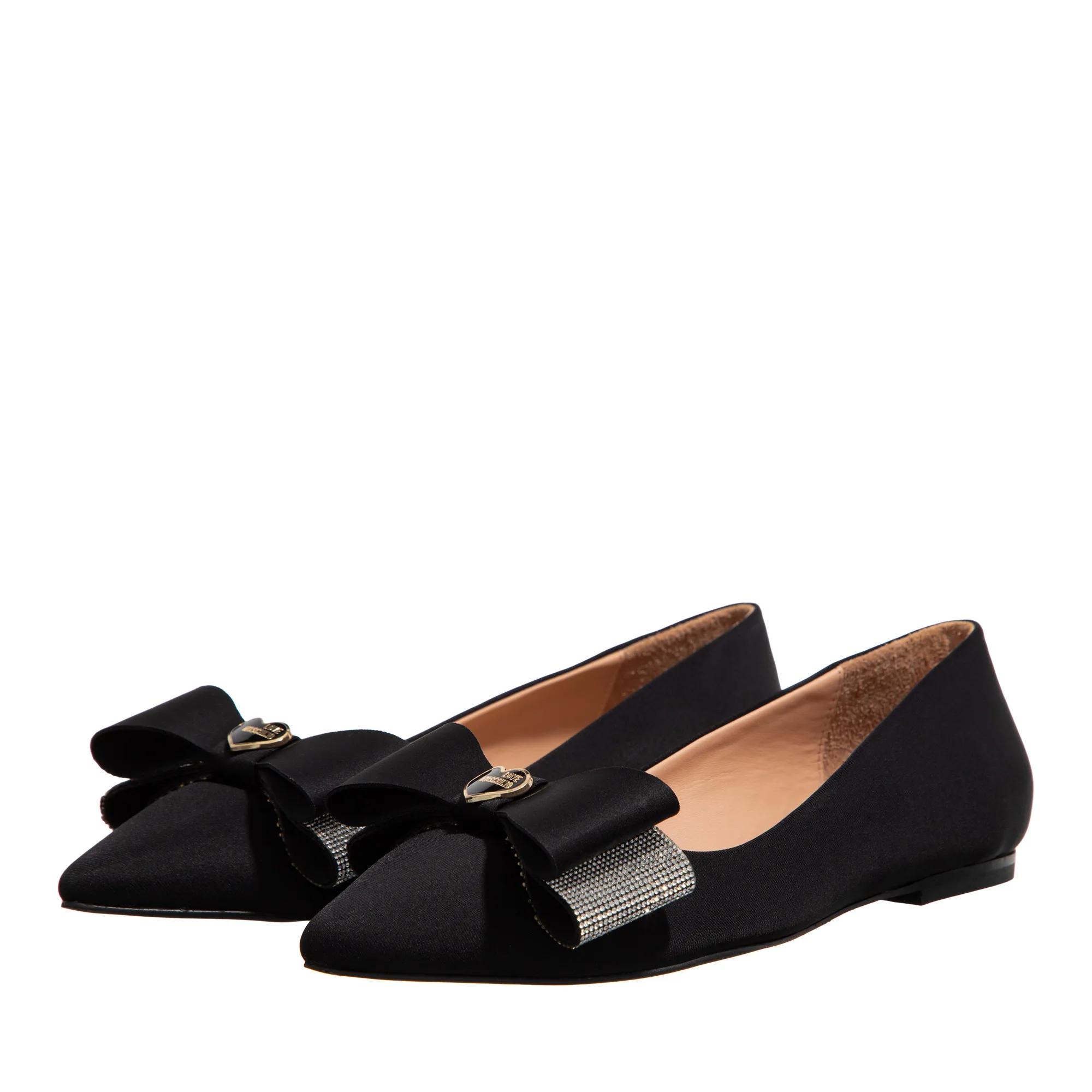 Love Moschino Loafers & Ballerinas - Double Bow Ballerina - Gr. 35 (EU) - in Schwarz - für Damen