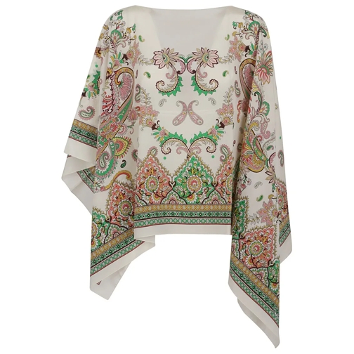 Etro Tunique/caftan Silk Georgette Top With Floral Print And Medallion Multicolor