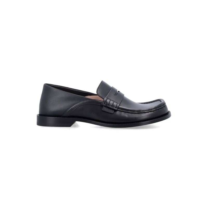 Loewe Loafer Campo Flap Loafer In Waxy Calfskin Grey
