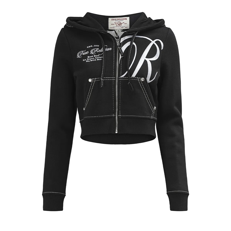True Religion Blouson Zip-Hoodie schwarz