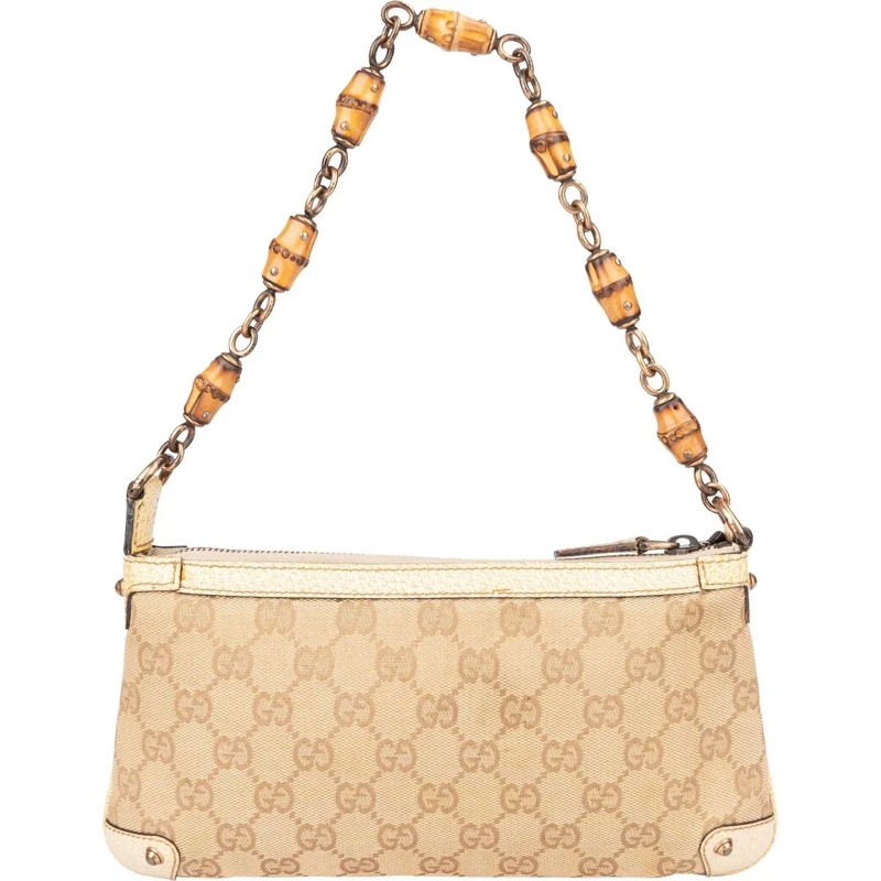 Gucci Schultertasche Gucci GG Monogram Mini Bamboo Handbag mehrfarbig