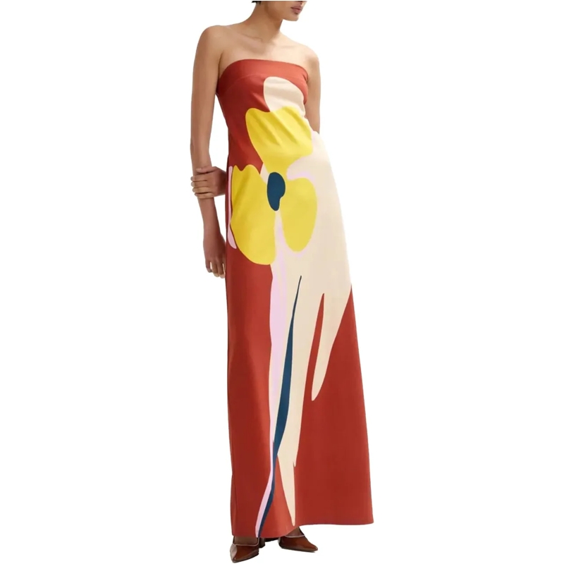 Essentiel Antwerp Midikleid Essentiel Antwerp Printed Jersey Dress Jurken Geel gelb(Image 2)
