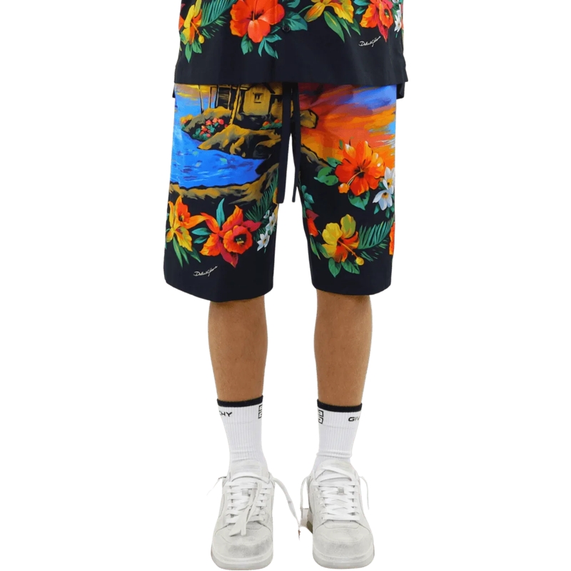 Dolce&Gabbana Shorts Heren Black Sicily blau