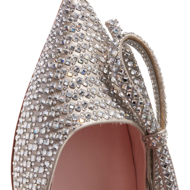 Roger Vivier Escarpins Virgule Crystal Buckle Slingsback Pumps Silver(Image 3)