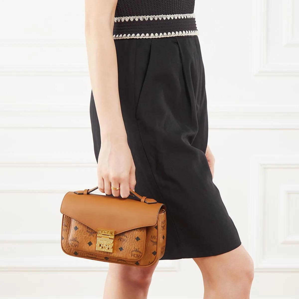 MCM Tracy Schoudertas in Visetos Brown Dames